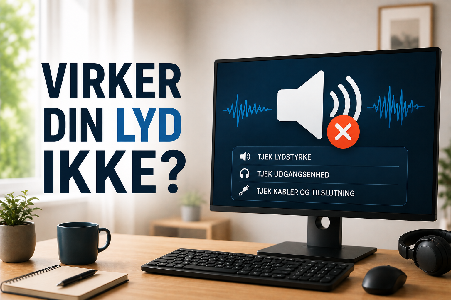 Virker din lyd ikke?