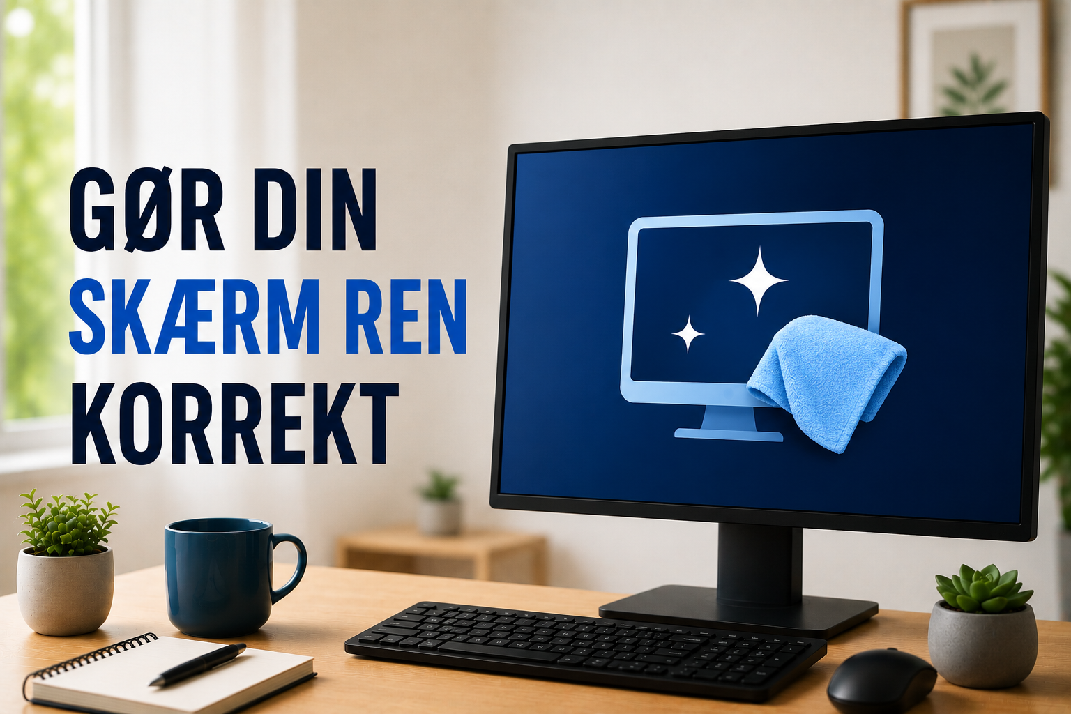Gør din skærm ren korrekt.